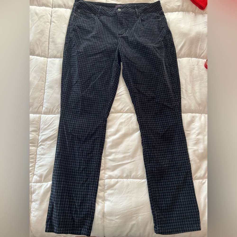 NYDJ Alina Corduroy Houndstooth Leggings - 14